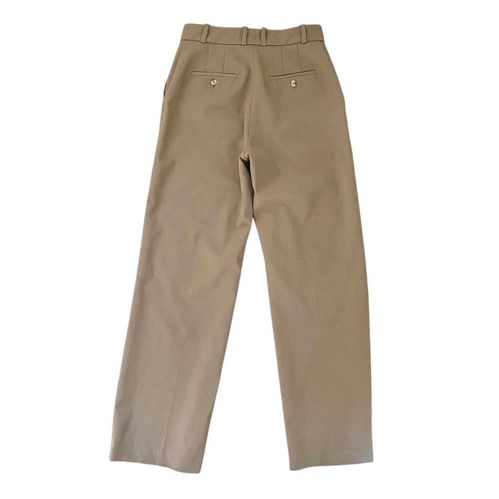 Aritzia Babaton Agency Khaki Tan Wool Trouser Work Dress Pants Size 6 - Picture 4 of 8